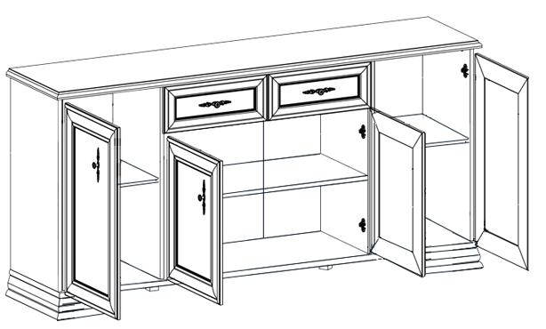 Тумба  Kentaki Белый KOM4D2S
