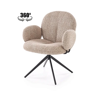 Стул HALMAR K568 темно-бежевый/черный, поворотный