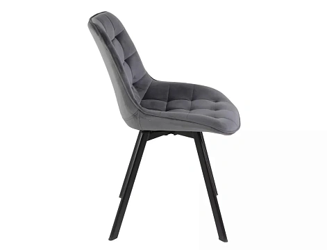 Стул SIGNAL MONTI Velvet Bluvel 14 серый/черный, поворотный
