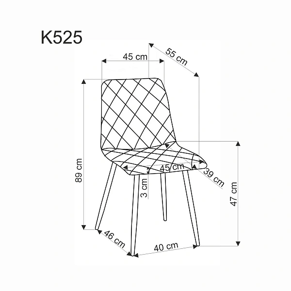 Стул HALMAR K525 WD серый/натуральный