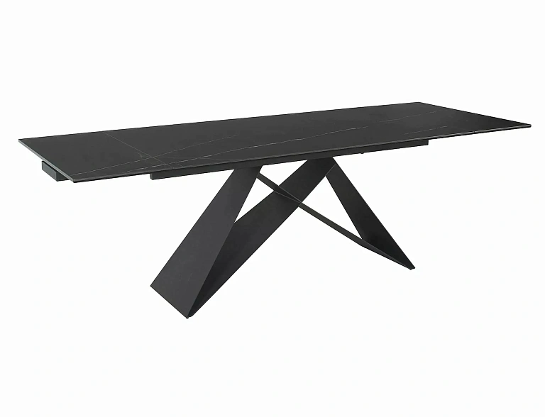 Стол обеденный SIGNAL WESTIN Ceramic Sahara Noir черный/черный мат 160-240/90