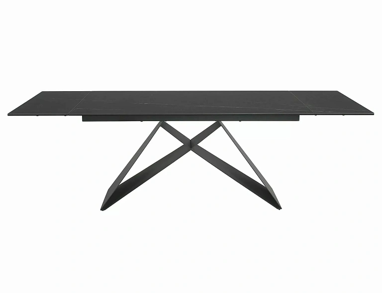 Стол обеденный SIGNAL WESTIN Ceramic Sahara Noir черный/черный мат 160-240/90