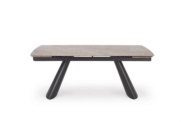 Стол обеденный HALMAR VINCE коричневый мрамор/черный 180-238/90