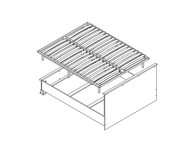 Кровать c металлическим основанием  Stylius LOZ120х200