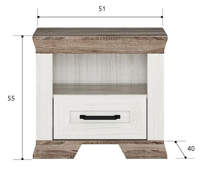 Тумба прикроватная  Marselle KOM1S