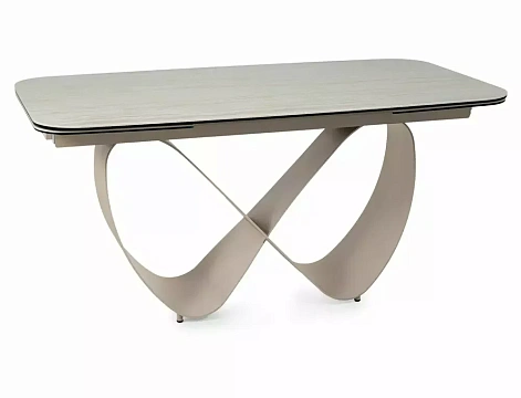 Стол обеденный SIGNAL INFINITY Ceramic бежевый травертин/кашемир 160-240/95