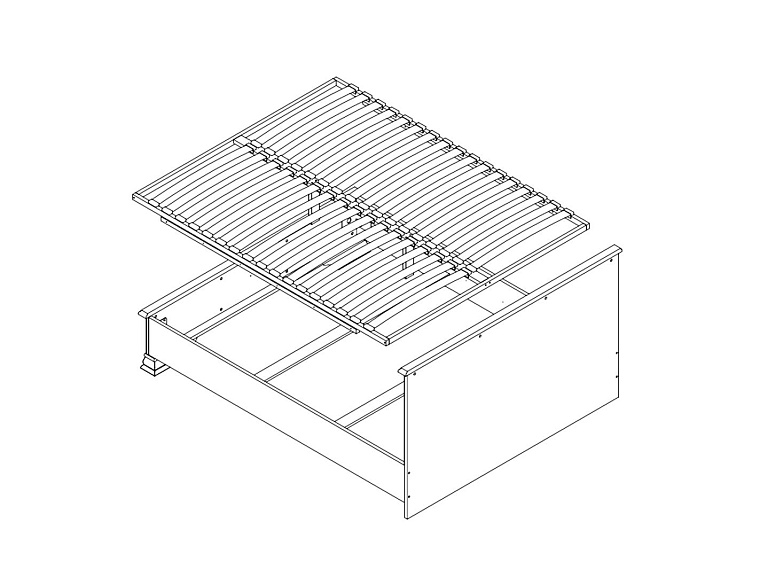 Кровать c гибким основанием  Jasmin LOZ180х200