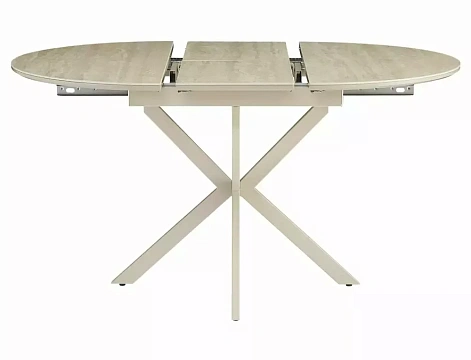 Стол обеденный SIGNAL GASTON Ceramic травертин/кашемир 100-135/100